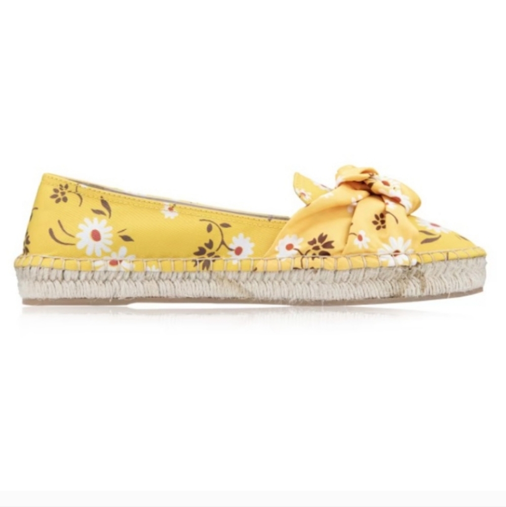 Miu Miu Yellow Floral Slip-On Espadrilles